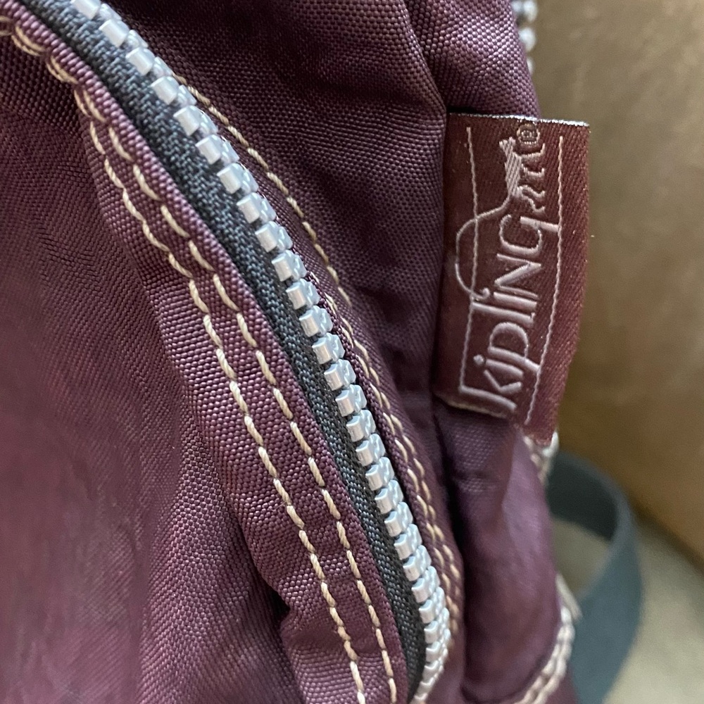 Kipling Purple Backpack With Monkey Keychain - image 4